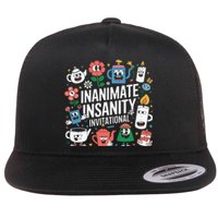 Creator Ink Inanimate Insanity Black And White Flat Bill Trucker Hat