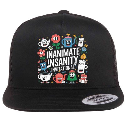 Creator Ink Inanimate Insanity Black And White Flat Bill Trucker Hat