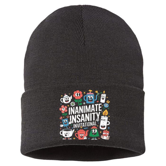 Creator Ink Inanimate Insanity Black And White Sustainable Knit Beanie