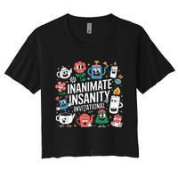 Creator Ink Inanimate Insanity Black And White Women's Crop Top Tee