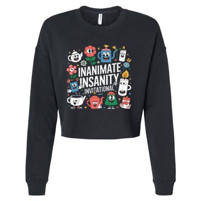 Creator Ink Inanimate Insanity Black And White Cropped Pullover Crew