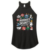 Creator Ink Inanimate Insanity Black And White Women's Perfect Tri Rocker Tank