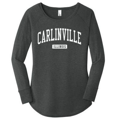 Carlinville Illinois IL Vintage Athletic Sports Women's Perfect Tri Tunic Long Sleeve Shirt