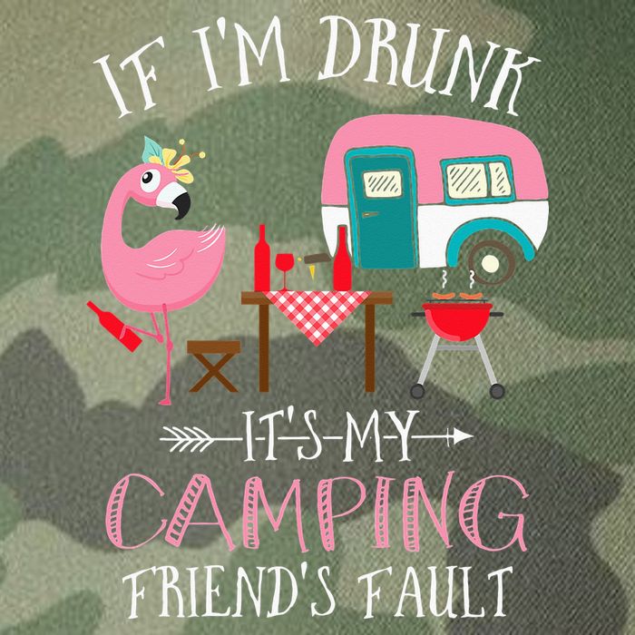 Camper If I'm Drunk It's My Camping Friends Fault Legacy Tie Dye Trucker Hat