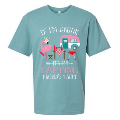 Camper If I'm Drunk It's My Camping Friends Fault Sueded Cloud Jersey T-Shirt