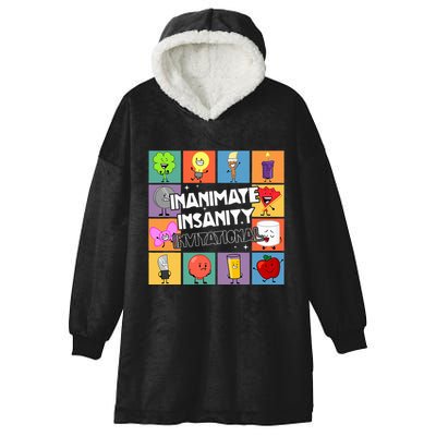 Creator Ink Inanimate Insanity Black And White Funny Meme Hooded Wearable Blanket