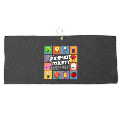 Creator Ink Inanimate Insanity Black And White Funny Meme Large Microfiber Waffle Golf Towel