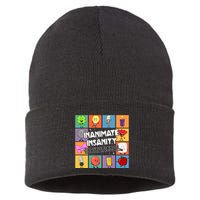 Creator Ink Inanimate Insanity Black And White Funny Meme Sustainable Knit Beanie