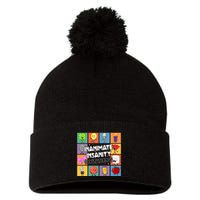 Creator Ink Inanimate Insanity Black And White Funny Meme Pom Pom 12in Knit Beanie
