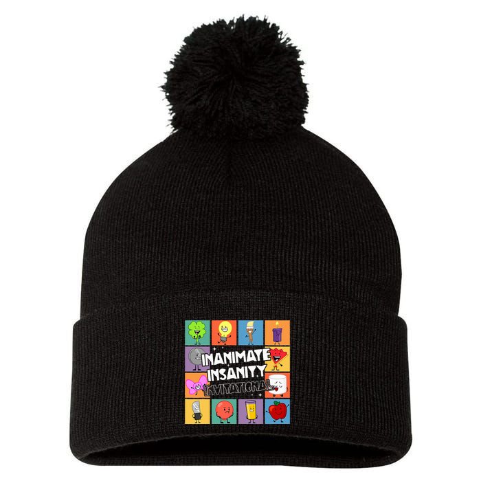 Creator Ink Inanimate Insanity Black And White Funny Meme Pom Pom 12in Knit Beanie