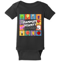Creator Ink Inanimate Insanity Black And White Funny Meme Baby Bodysuit