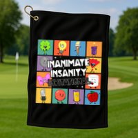 Creator Ink Inanimate Insanity Black And White Funny Meme Golf Towel