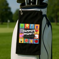 Creator Ink Inanimate Insanity Black And White Funny Meme Golf Towel