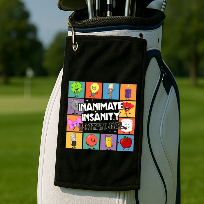Creator Ink Inanimate Insanity Black And White Funny Meme Golf Towel
