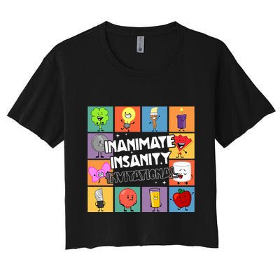 Creator Ink Inanimate Insanity Black And White Funny Meme Crop Top