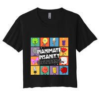 Creator Ink Inanimate Insanity Black And White Funny Meme Crop Top