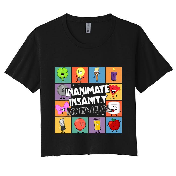 Creator Ink Inanimate Insanity Black And White Funny Meme Crop Top