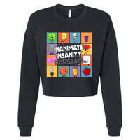 Creator Ink Inanimate Insanity Black And White Funny Meme Cropped Pullover Crew