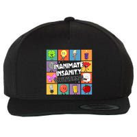 Creator Ink Inanimate Insanity Black And White Funny Meme Wool Snapback Cap
