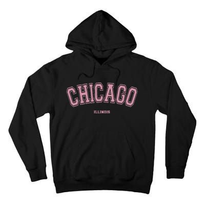 Chicago Illinois Il Varsity Style On Chicago Tall Hoodie