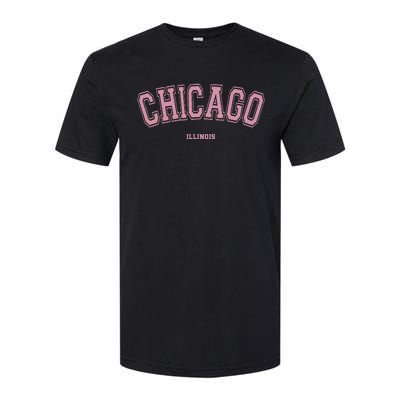 Chicago Illinois Il Varsity Style On Chicago Softstyle® CVC T-Shirt