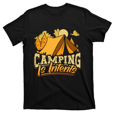 Camping is InTents Funny Camper Pun Design Backpacking T-Shirt