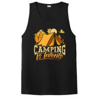 Camping is InTents Funny Camper Pun Design Backpacking PosiCharge Competitor Tank