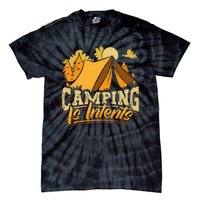 Camping is InTents Funny Camper Pun Design Backpacking Tie-Dye T-Shirt