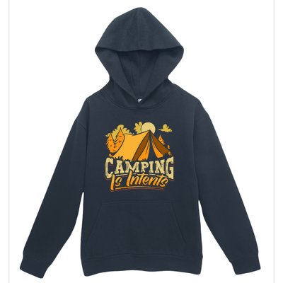 Camping is InTents Funny Camper Pun Design Backpacking Urban Pullover Hoodie