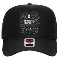 Creator Ink Inanimate Insanity Black And White High Crown Mesh Back Trucker Hat