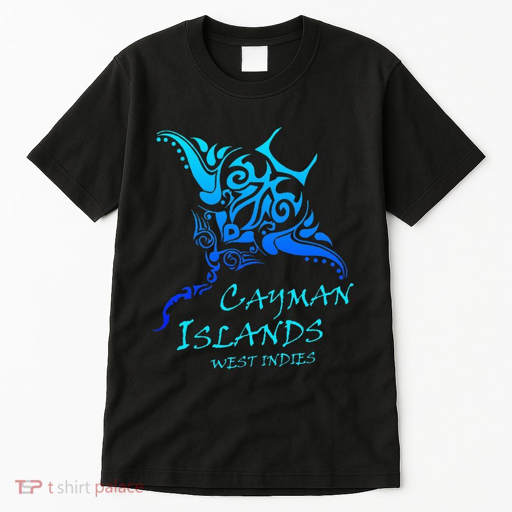 Cayman IslandsWest Indies Vintage Tribal Manta Ray Vacation Tall T-Shirt