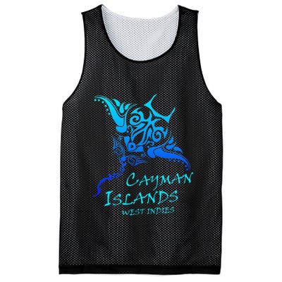 Cayman IslandsWest Indies Vintage Tribal Manta Ray Vacation Mesh Reversible Basketball Jersey Tank