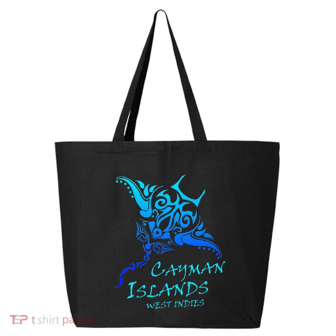 Cayman IslandsWest Indies Vintage Tribal Manta Ray Vacation 25L Jumbo Tote
