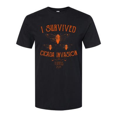 Cicada Invasion Illinois Usa 2024 Insect Entomology Orange Softstyle® CVC T-Shirt