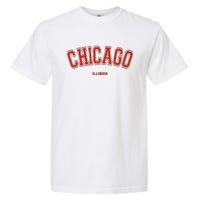 Chicago Illinois Il Red Letter Graphic On Chicago Garment-Dyed Heavyweight T-Shirt