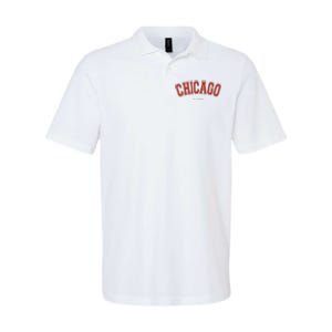 Chicago Illinois Il Red Letter Graphic On Chicago Softstyle Adult Sport Polo