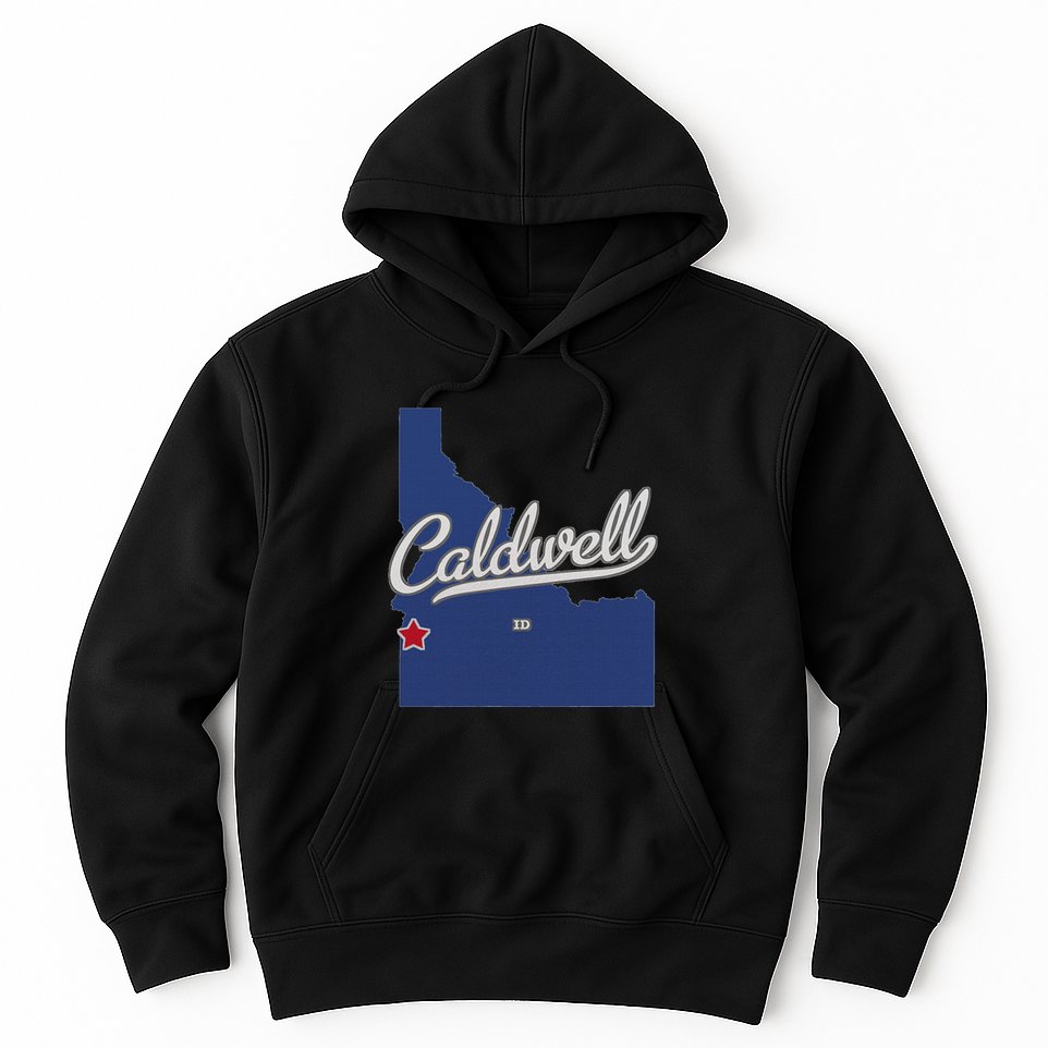 Caldwell Idaho Id Map Hoodie