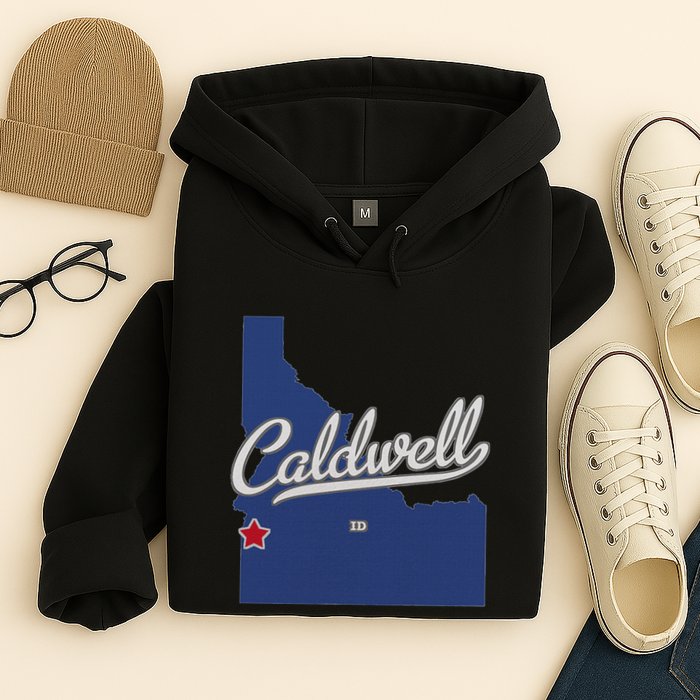 Caldwell Idaho Id Map Hoodie