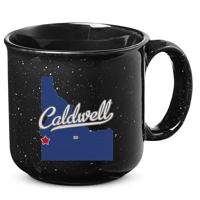 Caldwell Idaho Id Map 15oz Campfire Ceramic Mug