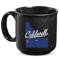 Caldwell Idaho Id Map 15oz Campfire Ceramic Mug