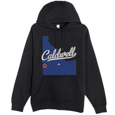 Caldwell Idaho Id Map Premium Pullover Hoodie