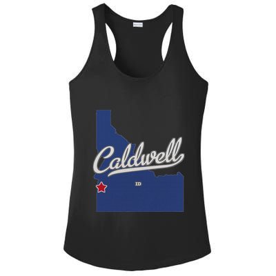 Caldwell Idaho Id Map Ladies PosiCharge Competitor Racerback Tank