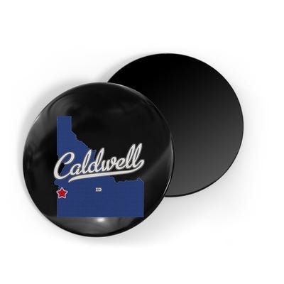Caldwell Idaho Id Map Magnet