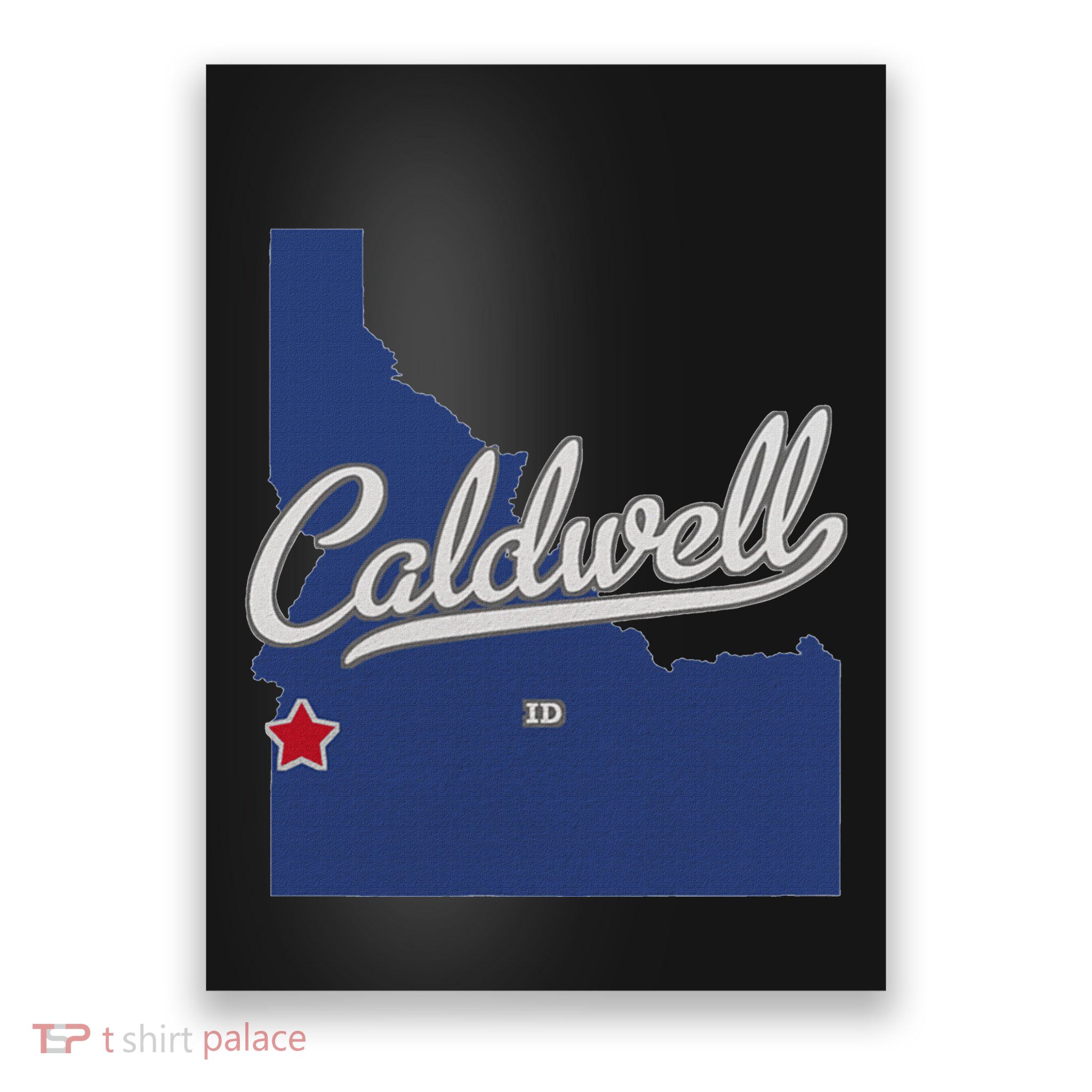 Caldwell Idaho Id Map Poster
