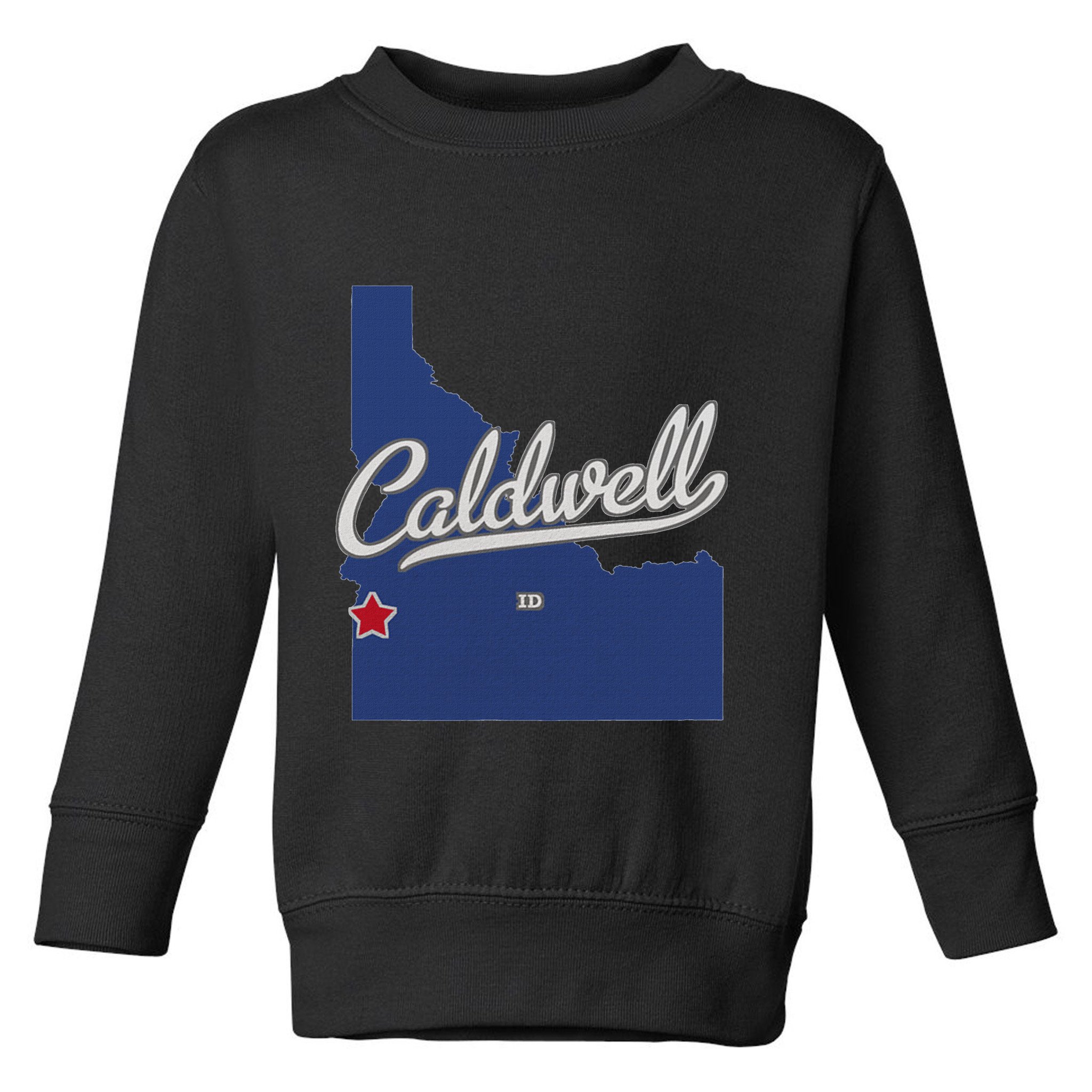 Caldwell Idaho Id Map Toddler Sweatshirt