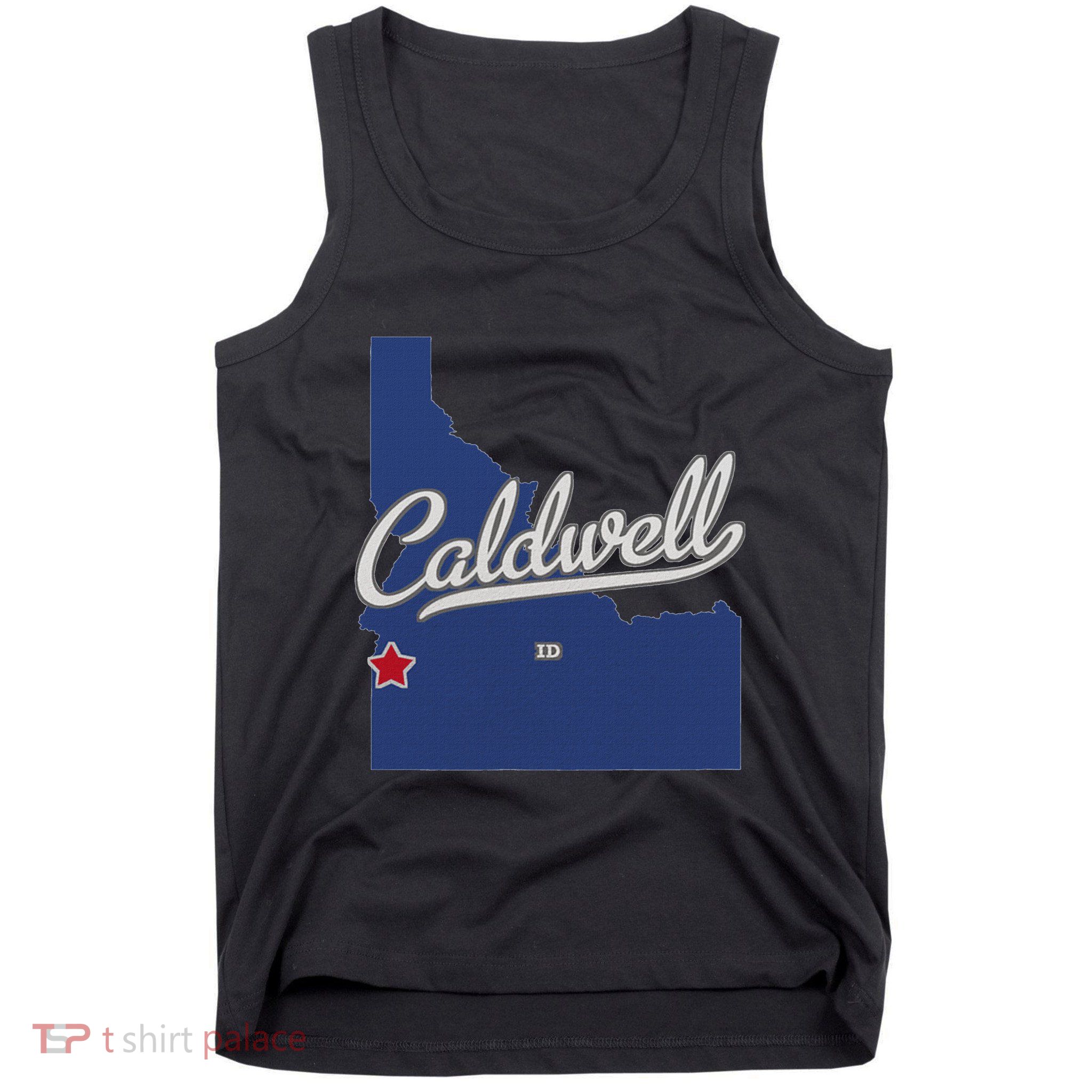 Caldwell Idaho Id Map Tank Top