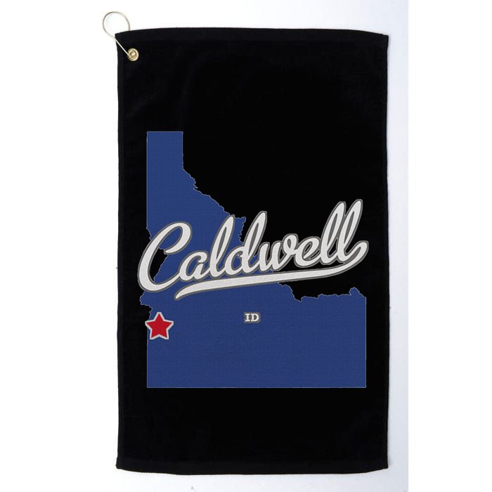Caldwell Idaho Id Map Golf Towel