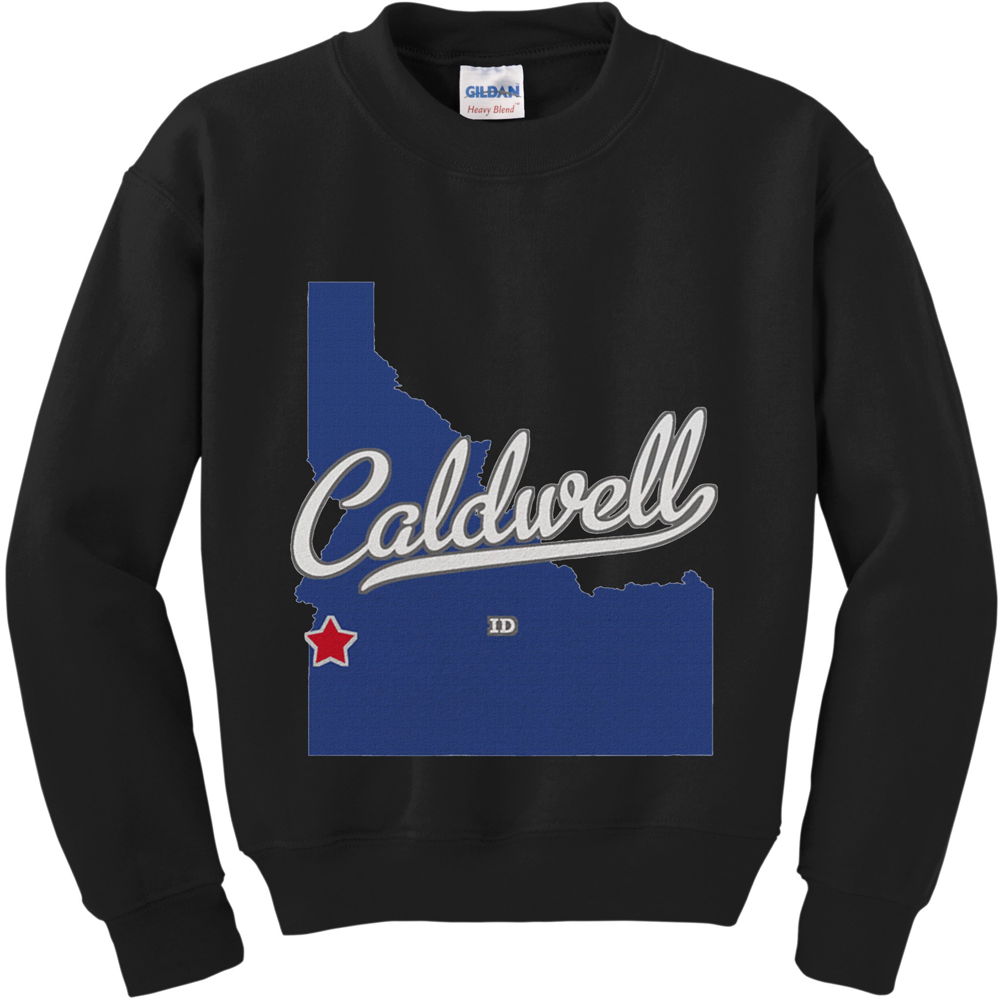 Caldwell Idaho Id Map Kids Sweatshirt