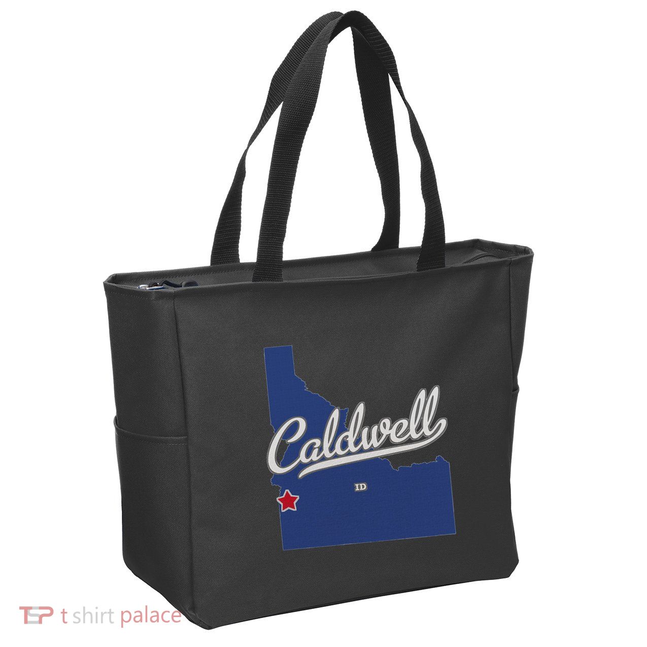 Caldwell Idaho Id Map Zip Tote Bag