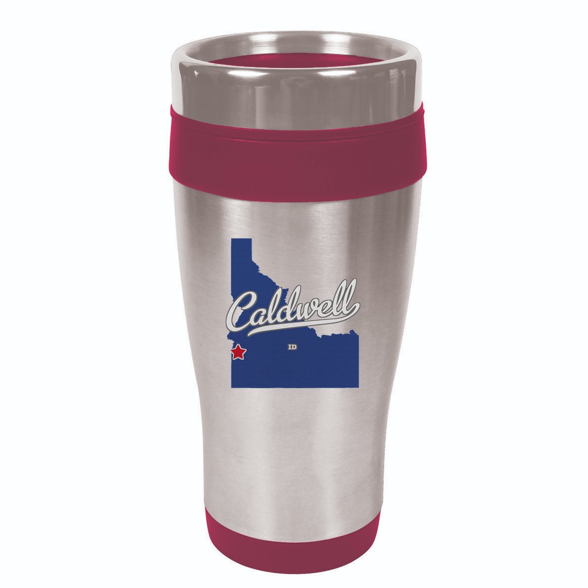 Caldwell Idaho Id Map 16oz Travel Tumbler